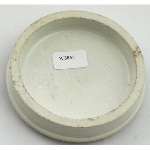 67 - LINCOLN TOOTH PASTE POT LID. (APL pg 234, 19) 2.7ins diam. Fine strong red transfer ROSE GERANIUM TO... 