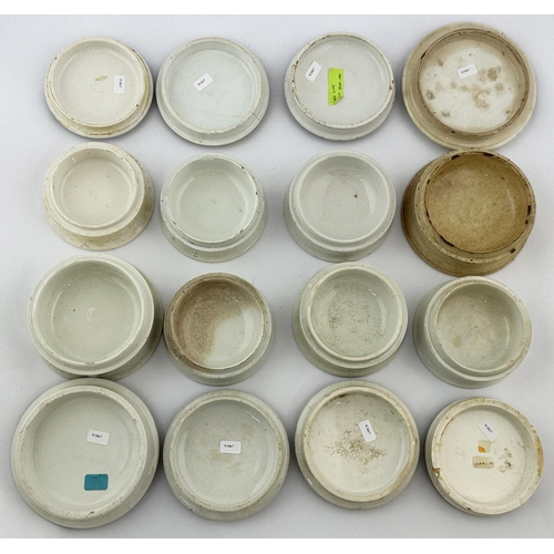 656 - PRATT LID GROUP. Largest 4.75ins diam. Multicoloured pratt lids & base. Inc. KM 46, KM 65, KM 127, K... 