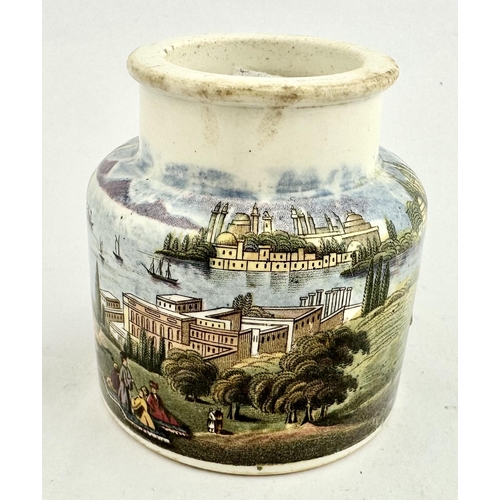 3 - . PRATTWARE JAR CONSTANTINOPLE - THE GOLDEN HORN. (KM513 p183) 3.1ins tall. THE GOLDEN HORN CONSTANT... 