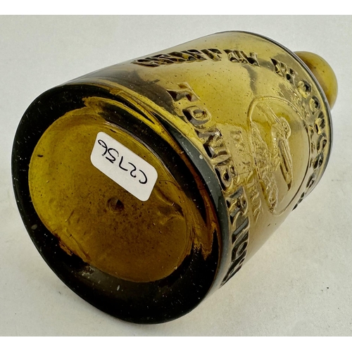 7 - GRIFFIN WOODCOCK & CO LTD TONBRIDGE SELTZER. 5.3ins tall. Vibrant orange amber, with lots of seed bu... 