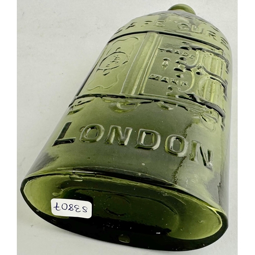 42 - WARNERS SAFE CURE LONDON BOTTLE. 9.5ins tall, pint capacity. Fabulous light apple green colour, fami... 