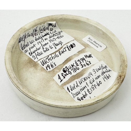 95 - LONDON COLD CREAM POT LID. (APL pg 255, 40) 3.1ins diam. Black transfer JOHN BELL & CROYDEN LTD/ 50,... 