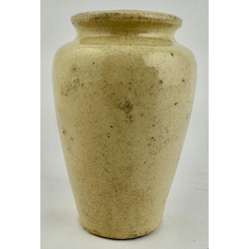 129 - BRADFORD SCOTTS 129. CREAMERY CREAM POT. 3.8ins tall. Off white body, black transfer SCOTT�S/ SPECIA... 