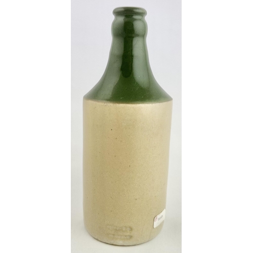 150 - W GREEN LUTON GINGER BEER BOTTLE. 7ins tall.Std, t.t. (green top), c.c. Crisply struck oval bordered... 