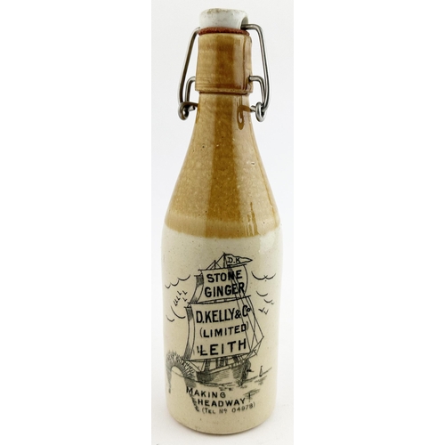 160 - SMITH DENTON BRADFORD GINGER BEER. 7.7ins tall. Ch., t.t., blob (cork) lip. A very scarce double blu... 