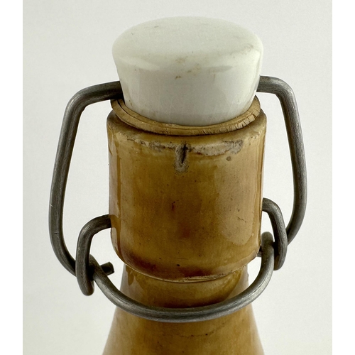 161 - WM CURRIE LEITH GINGER BEER BOTTLE. 9.4ins tall. Ch., t.t., swing stopper (intact, flake on left). D... 