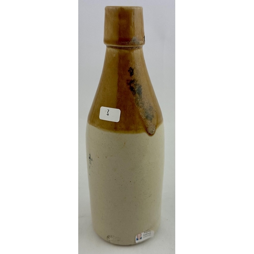 167 - JAMES C Mc MURCHY CAMPBELTOWN GINGER BEER BOTTLE. 8ins tall. Ch., t.t., swing stopper.Simple but wel... 