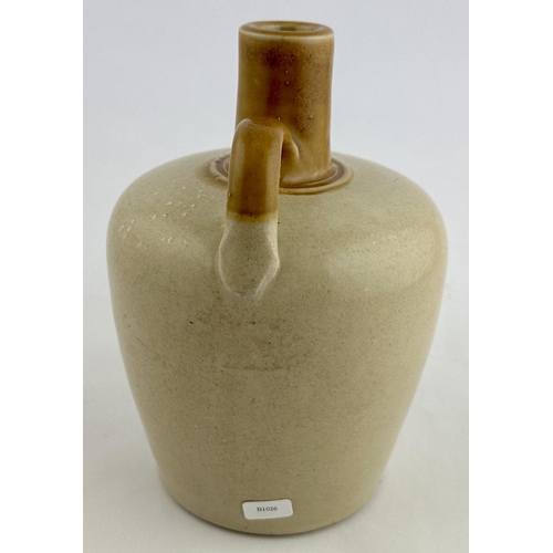 219 - ROSSLYN DISTILLERY OLD SCOTCH MALT WHISKY JUG. WG p163. 7.2ins tall. Off white body, tan top & rear ... 