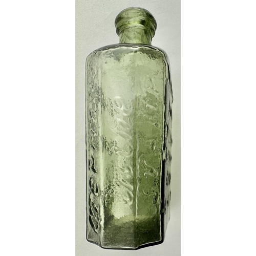 223 - TRUE DAFFYS ELIXIR. 4.5ins tall. An unusual pale green glass, thin walled with a great hand applied ... 