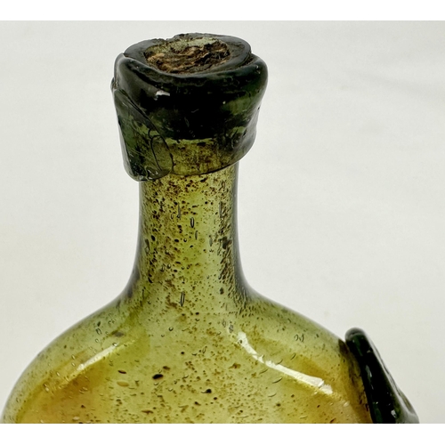 247 - RIGA BALSAM FLAT SIDED 247. SEALED BOTTLE. 4.1ins tall. Flattened, thin walled flask. Wrap around st... 