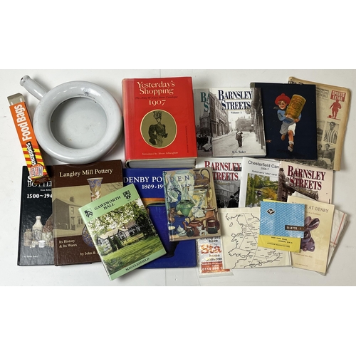 351 - BOOKS GROUP. Inc. 1907 Yesterdays shopping, Barnsleys Streets, Denby Pottery, Stoneware bottles plus... 