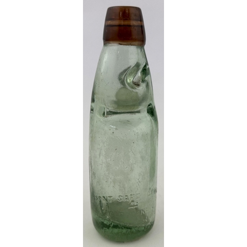 225 - J THRENTHAM & SON GREAT BRIDGE RED LIP CODD BOTTLE. 7.4ins tall. Standard 6oz capacity with large ce... 