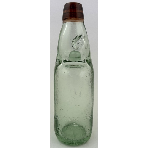 226 - J THRENTHAM & SONGREAT BRIDGE RED LIP CODD BOTTLE. 8.7ins tall. Standard 10oz capacity with large ce... 