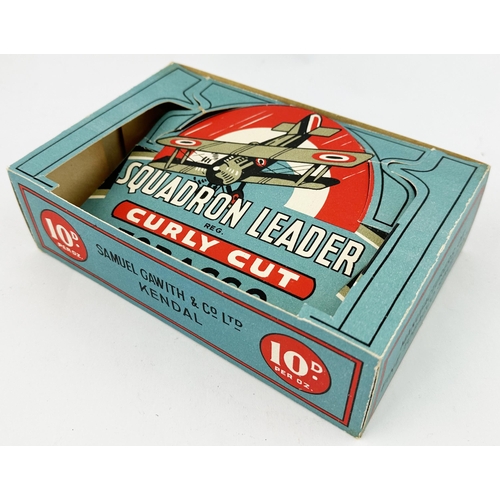 131 - SQUADRON LEADER CURLY CUT TOBACCO SHOP COUNTER POINT OF SALE BOX. 8 x 5.4 x 2.3ins. Wonderful bi pla... 