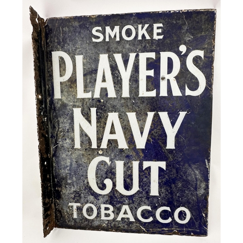 42 - PLAYERS NAVY CUT ENAMEL SIGN. 15 x 20ins, side flange. Double sided sign featuring familiar multi co... 