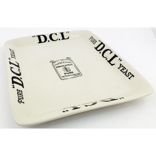 138 - DCL YEAST DISH. 10.6 x 12.6ins. Decoratively transferred shallow rectangular dish, printed sack to c... 