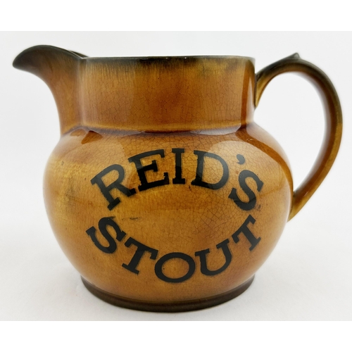 178 - REIDS STOUT PUB JUG. 5ins tall. Light brown to very dark at edges. James Green & Nephew base mark.No... 