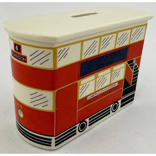 GUINNESS DOUBLE 216. DECKER BUS MONEY BOX. 4ins tall, 5.7ins long, 2 ...