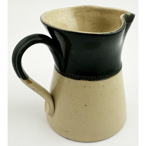 248 - STRAKERS STONE GINGER BEER WATER JUG. 248. 5.1ins tall. Very dark green topped, waisted, bottom crea... 