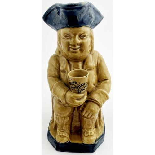 131 - BOORDS SPECIAL SCOTCH TOBY JUG. 8.5ins tall. Heavy artware type stoneware full figure seated toby, l... 