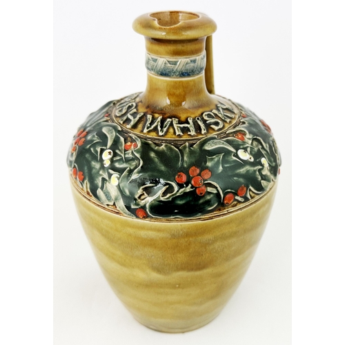 138 - IRISH G W SCOTT WHISKY JUG. (WG p116 - this a variant to the example shown). Shiny artware style sto... 