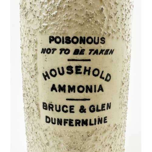 18 - EDMUNDS EDINBURGH HOUSEHOLD AMMONIA BOTTLE. (DP p 129, AS-1). 11.3ins tall. T.t., stoneware cylinder... 