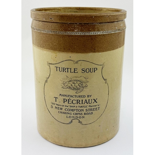 23 - GIANT TURTLE SOUP JAR. 9.7ins tall. The largest size we have ever seen of the classic T PECRIAUX TUR... 