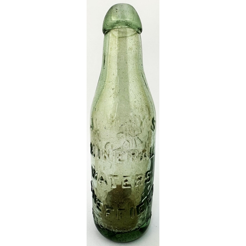 66 - J MAYS MINERAL WATER SHEFFIELD SUTCLIFFES PATENT BOTTLE. 7.8ins tall. Absolutely gorgeous small size... 