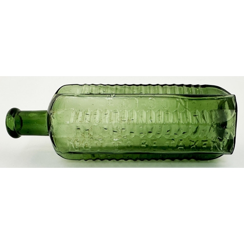 78 - ETON STAR POISON BOTTLE. (DP p58, SE1). 7.4ins tall. Bright mid green glass. Star cross section, thr... 