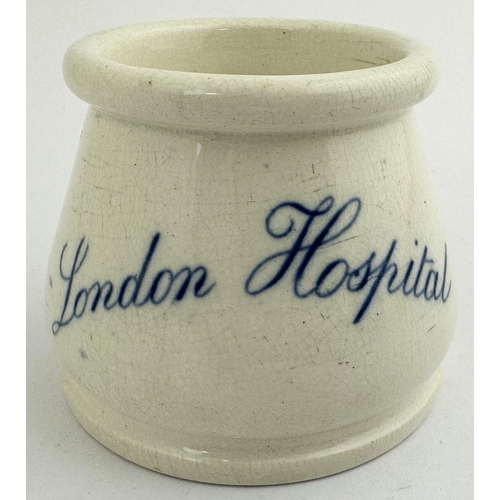 96 - LONDON HOSPITAL POISON POT. (DP p160, GW5, actual one illustrated). 2.7ins tall. Slightly bulbous p... 