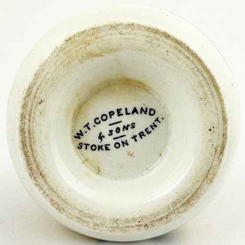 16 - COLMANS MUSTARD POT. 3.1ins tall. Fabulous early transfer printed pot, featuring four identical labe... 