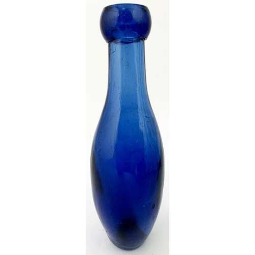 161 - BRADFORD BROS NEWCASTLE FLAT BOTTOMED HAMILTON BOTTLE. 7.2ins tall. Blues book p35. 8.7ins tall. Cob... 