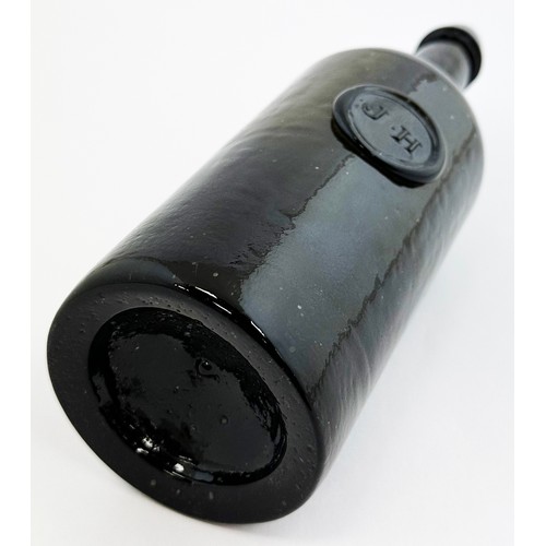 175 - ENGLISH SEALED CYLINDER WINE BOTTLE. David Burton Vol3, p1158. 11.2ins. Standard three piece mould b... 