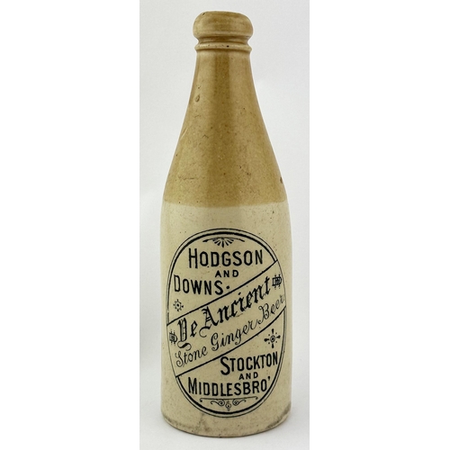 124 - STOCKTON & MIDDLESBRO GINGER BEER. 8ins tall. HODGSON & DOWNS. Buchan p.m.