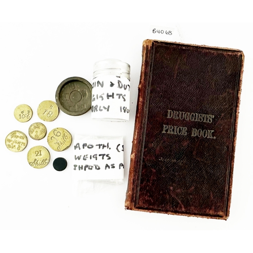 137 - APOTHECARY MIX. Inc. c.1700. Weights in shape of weighing amount, assorted coin & duty weights, an e... 