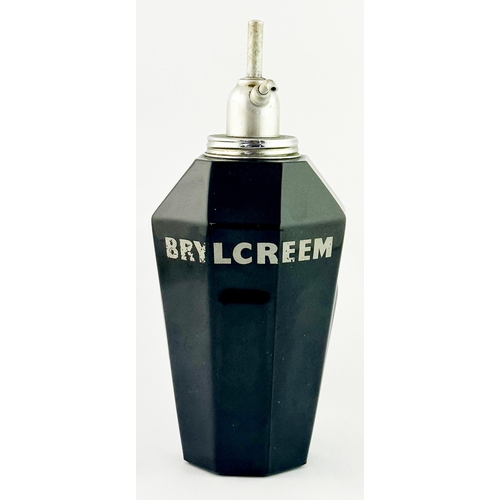 160 - BRYLCREEM DISPENSER. 9ins tall. Glass complete with working trigger. Good.