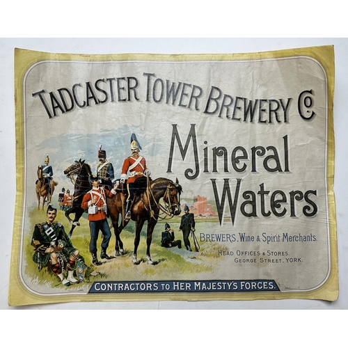 188 - TADCASTER TOWER BREWERY POSTER. 22 x 17.5ins. Mineral Waters, York. Photocopy. Worn.