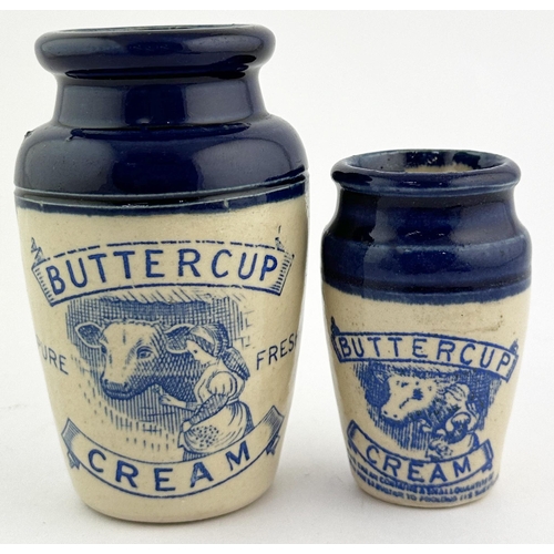 20 - BUTTERCUP CREAM POT DUO. Tallest 4ins. 2 sizes. (2)