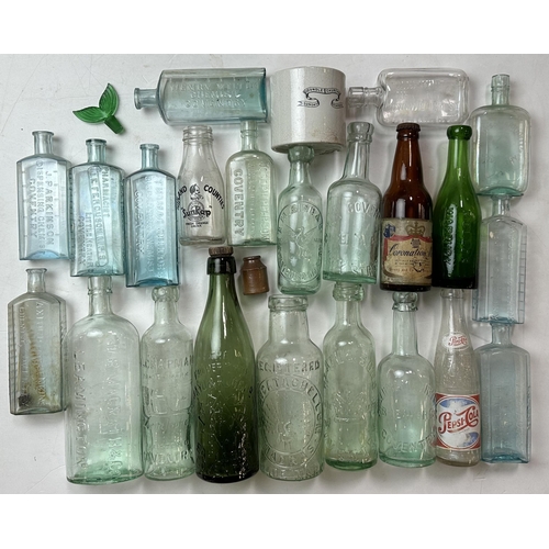 276 - MIXED GLASS GROUP. Inc. Chemist, flasks. COVENTRY, WARWICK, LEAMINGTON, STRATFORD ON AVON. Damages. ... 