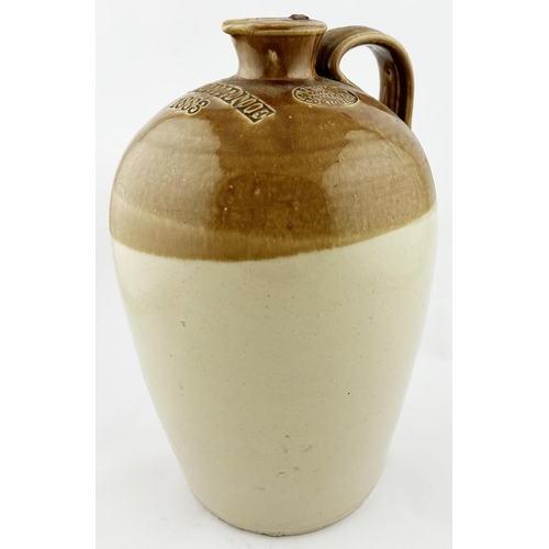 378 - 1883 BALBIRNIE IMPRESSED FLAGON. 12ins tall. Rear handle, Buchan p.m.