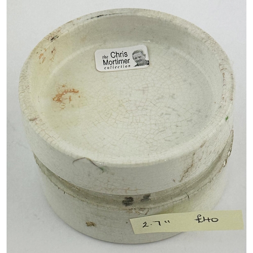 50 - HARROGATE POT LID & BASE. 2.75ins diam. CHERRY TOOTH PASTE / GEO WESTON. Minor nibbles.