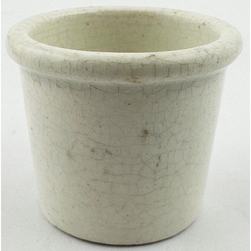 477 - G. HANDYSIDE OINTMENT POT. (OP p76) 1.5ins tall. Thick walled pot with chunky top rim. Four lines of... 