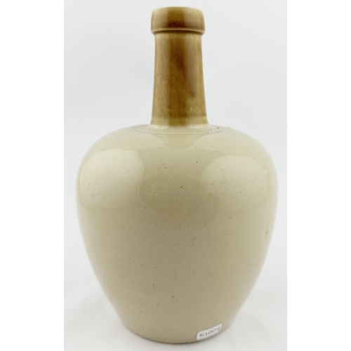 481 - CATTOS ABERDEEN HIGHLAND WHISKY JUG. (WG P43). 8.5ins tall. Spherical light glazed body, tan neck. K... 