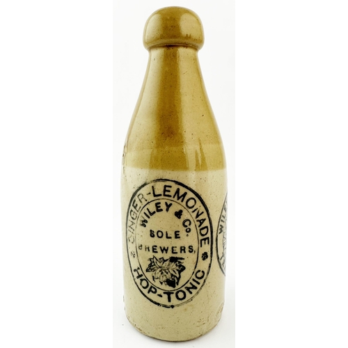 507 - SHEFFIELD GINGER BEER BOTTLE. 8.1ins tall, ch., t.t., blob lip. An unusual, & very rare, double tran... 