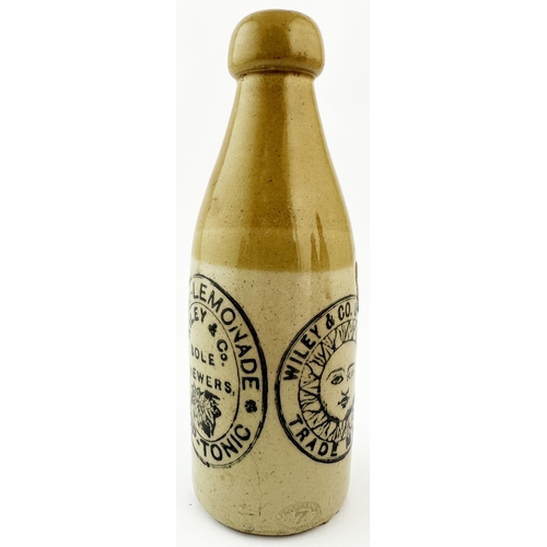 507 - SHEFFIELD GINGER BEER BOTTLE. 8.1ins tall, ch., t.t., blob lip. An unusual, & very rare, double tran... 