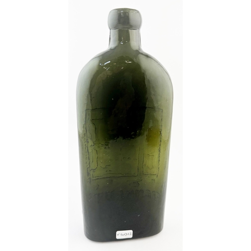 523 - FRANKFURT PINT WARNERS SAFE CURE BOTTLE. 9.1ins tall, chunky blob lip. Deep bright green glass, heav... 