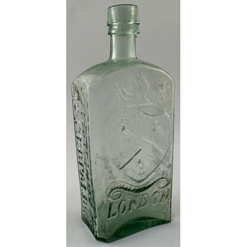 581 - DR WEBSTERS EARLY PATENT MEDICINE BOTTLE. 7.3ins tall. A lightly smokey green tinged aqua glass feat... 