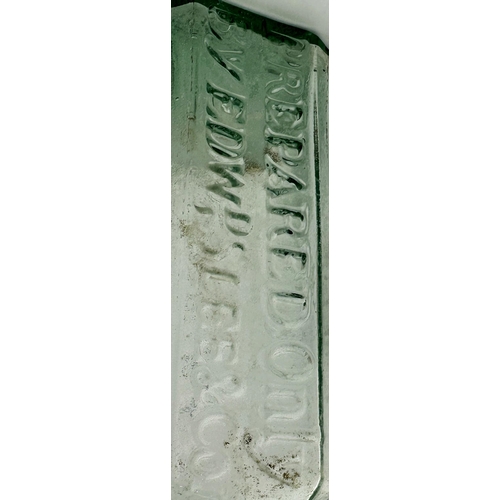 581 - DR WEBSTERS EARLY PATENT MEDICINE BOTTLE. 7.3ins tall. A lightly smokey green tinged aqua glass feat... 