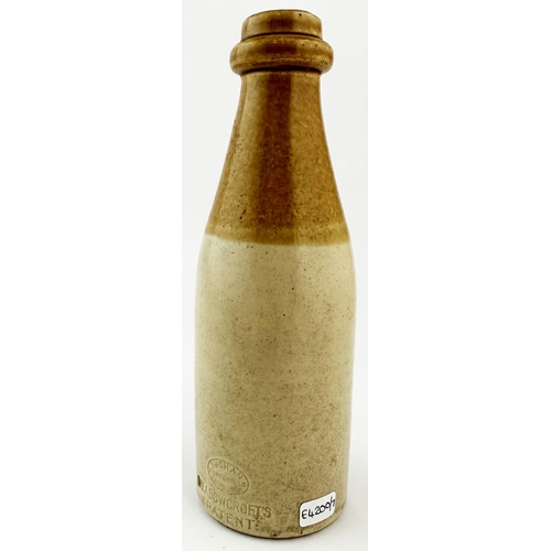 582 - STOTHERT ATHERTON GINGER BEER BOTTLE. 8ins tall, ch., t.t., screw & Meadowcroft lip. Famous & classi... 