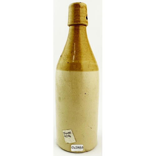 583 - FORREST & CO INVERNESS GINGER BEER BOTTLE. 8.8ins tall, ch., square swing stopper type lip (minute n... 